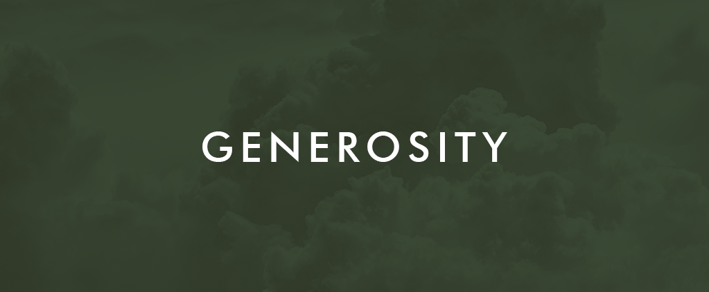 Week 1 Generosity